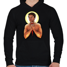 PRINTFASHION Castiel - Férfi kapucnis pulóver - Fekete férfi pulóver, kardigán