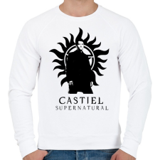 PRINTFASHION Castiel - Férfi pulóver - Fehér férfi pulóver, kardigán