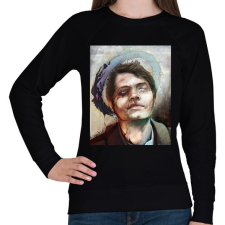 PRINTFASHION Castiel - Női pulóver - Fekete női pulóver, kardigán