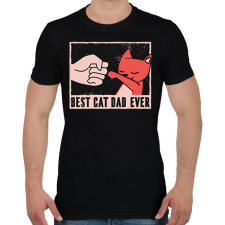 PRINTFASHION Cat dad - Férfi póló - Fekete férfi póló