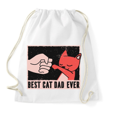 PRINTFASHION Cat dad - Sportzsák, Tornazsák - Fehér tornazsák