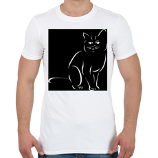 PRINTFASHION Cat - Férfi póló - Fehér