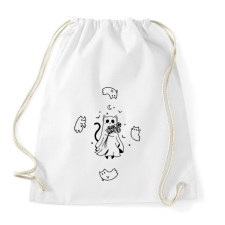 PRINTFASHION Cat ghosts - Sportzsák, Tornazsák - Fehér tornazsák