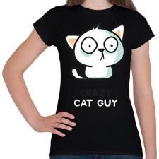 PRINTFASHION Cat guy - Női póló - Fekete női póló