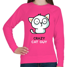 PRINTFASHION Cat guy - Női pulóver - Fukszia női pulóver, kardigán