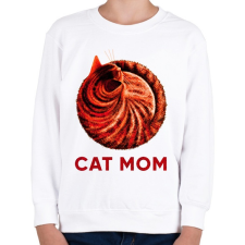 PRINTFASHION Cat mom - Gyerek pulóver - Fehér gyerek pulóver, kardigán