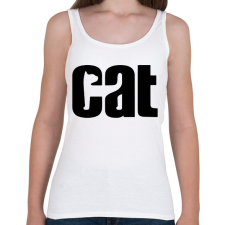 PRINTFASHION cat - Női atléta - Fehér női trikó