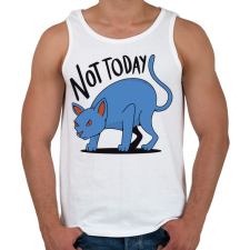 PRINTFASHION Cat not today - Férfi atléta - Fehér atléta, trikó