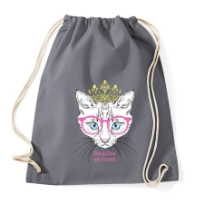 PRINTFASHION Cat princess - Sportzsák, Tornazsák - Grafitszürke tornazsák