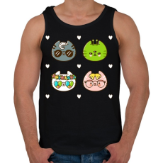 PRINTFASHION Cat style - Férfi atléta - Fekete