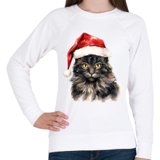 PRINTFASHION CAT WINTER 02 - Női pulóver - Fehér