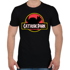 PRINTFASHION Catassic Park - Férfi póló - Fekete
