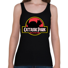 PRINTFASHION Catassic Park - Női atléta - Fekete női trikó