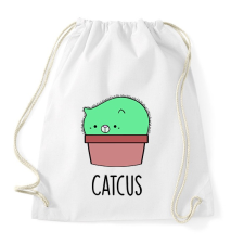 PRINTFASHION Catcus - Sportzsák, Tornazsák - Fehér tornazsák