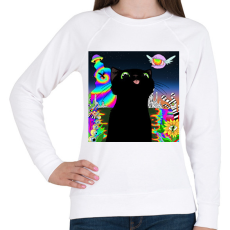 PRINTFASHION Catnip for a little cat - Női pulóver - Fehér