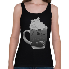 PRINTFASHION catpuccinoBW - Női atléta - Fekete