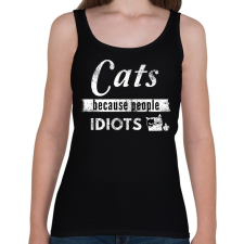 PRINTFASHION CATS - Női atléta - Fekete női trikó