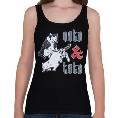 PRINTFASHION Cats & tats - Női atléta - Fekete