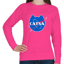 PRINTFASHION CATSA fehérrel - Női pulóver - Fukszia női pulóver, kardigán