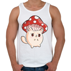 PRINTFASHION CatShroom - Férfi atléta - Fehér