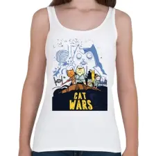 PRINTFASHION CATWARS - Női atléta - Fehér női trikó