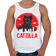 PRINTFASHION catzilla - Férfi atléta - Fehér atléta, trikó