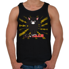 PRINTFASHION CATZILLA - Férfi atléta - Fekete atléta, trikó
