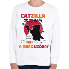 PRINTFASHION Catzilla mancsszörny - Gyerek pulóver - Fehér gyerek pulóver, kardigán