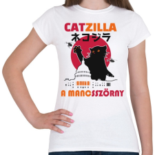 PRINTFASHION Catzilla  mancsszörny - Női póló - Fehér női póló