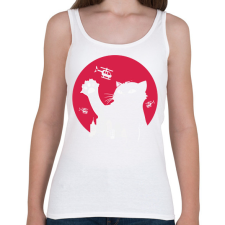 PRINTFASHION Catzilla - Női atléta - Fehér női trikó