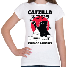 PRINTFASHION Catzilla - Női póló - Fehér női póló
