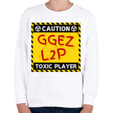 PRINTFASHION CAUTION - TOXIC PLAYER - Gyerek pulóver - Fehér