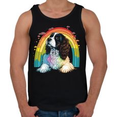 PRINTFASHION Cavalier King Charles spániel - Férfi atléta - Fekete