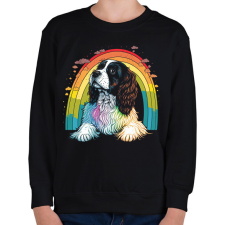 PRINTFASHION Cavalier King Charles spániel - Gyerek pulóver - Fekete gyerek pulóver, kardigán