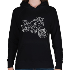 PRINTFASHION cbf1000f - Női kapucnis pulóver - Fekete női pulóver, kardigán