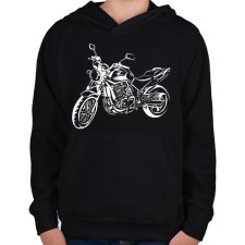 PRINTFASHION cbf500v - Gyerek kapucnis pulóver - Fekete gyerek pulóver, kardigán