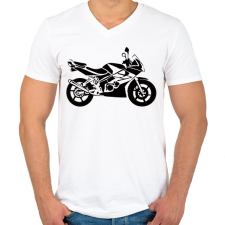 PRINTFASHION cbr125 - Férfi V-nyakú póló - Fehér férfi póló