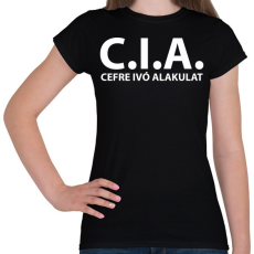 PRINTFASHION Cefre ivó alakulat fehér - Női póló - Fekete