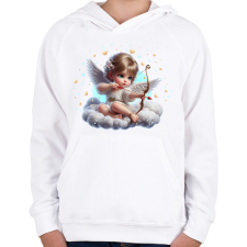 PRINTFASHION Célba vettem a szívedet - Gyerek kapucnis pulóver - Fehér gyerek pulóver, kardigán