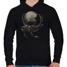 PRINTFASHION Célkereszt - Férfi kapucnis pulóver - Fekete