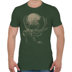 PRINTFASHION Célkereszt - Férfi póló - Katonazöld