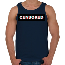 PRINTFASHION Censored - Férfi atléta - Sötétkék