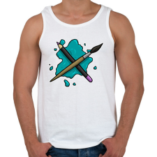 PRINTFASHION Ceruza és ecset - Férfi atléta - Fehér atléta, trikó