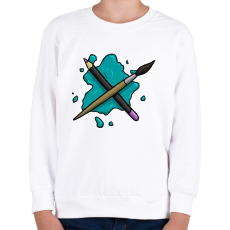 PRINTFASHION Ceruza és ecset - Gyerek pulóver - Fehér
