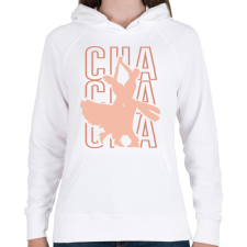 PRINTFASHION Cha cha cha - Női kapucnis pulóver - Fehér női pulóver, kardigán