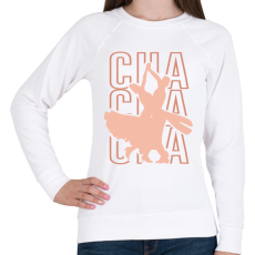 PRINTFASHION Cha cha cha - Női pulóver - Fehér