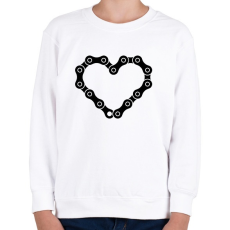 PRINTFASHION Chain heart  - Gyerek pulóver - Fehér