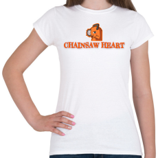 PRINTFASHION Chainsaw Heart  - Női póló - Fehér