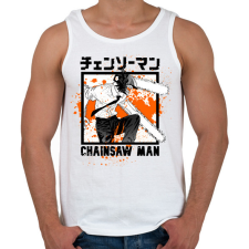 PRINTFASHION Chainsaw man Denji - Férfi atléta - Fehér atléta, trikó