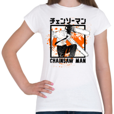 PRINTFASHION Chainsaw man Denji - Női póló - Fehér